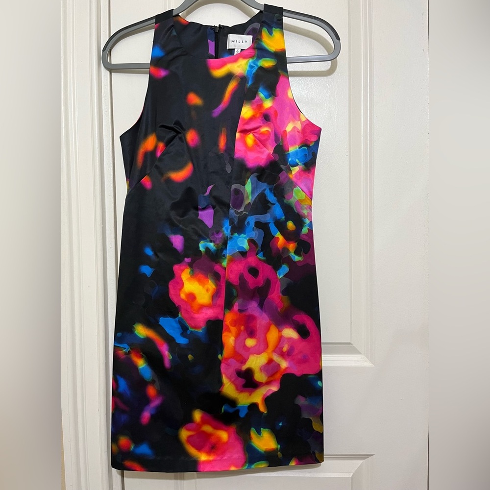 Milly NWT Rosette Print Shift Dress Sz 2